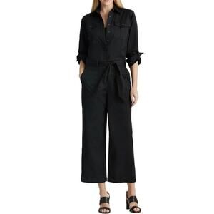 Lauren Ralph Lauren Cotton Blend Black Jumpsuit Womens Size 16